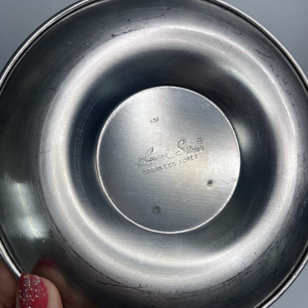 vintage stainless steel leonard silver korea gravy boat sauce thanksgiving - Picture 4 of 6